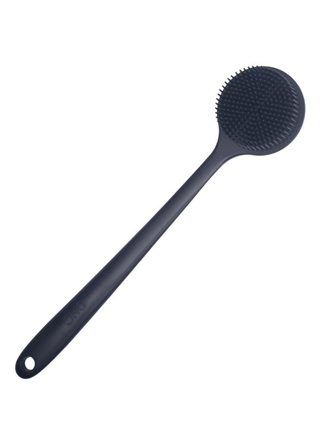 DNC (Black) - Back Scrubber for Shower Soft Silicone Bath Body Brush with Long Handle, BPA-Free, Hypoallergenic (Black) - Image 1