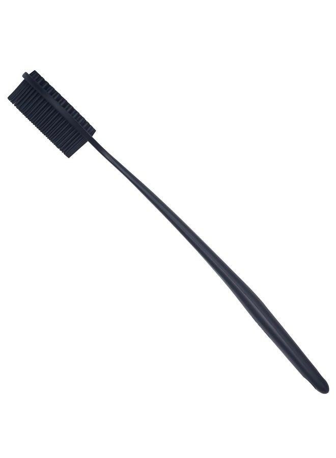 DNC (Black) - Back Scrubber for Shower Soft Silicone Bath Body Brush with Long Handle, BPA-Free, Hypoallergenic (Black) - Image 3