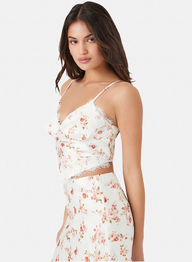 FOREVER 21 Floral Print Cropped Cami - Image 3