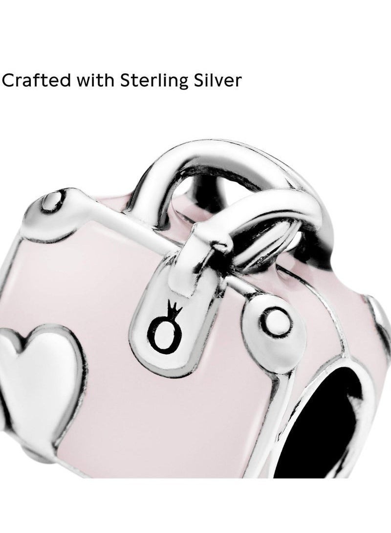 Pan Home Pink Travel Bag Pendant - Made of Sterling Silver and Enamel - Image 4