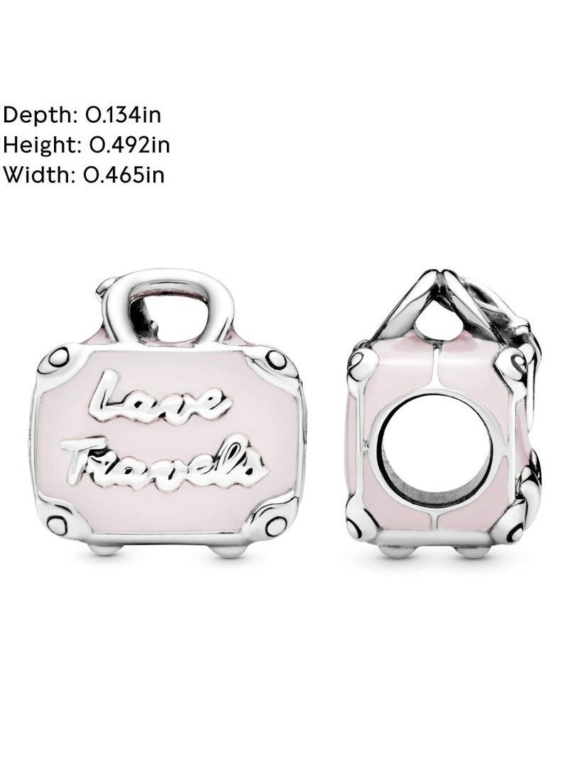 Pan Home Pink Travel Bag Pendant - Made of Sterling Silver and Enamel - Image 5