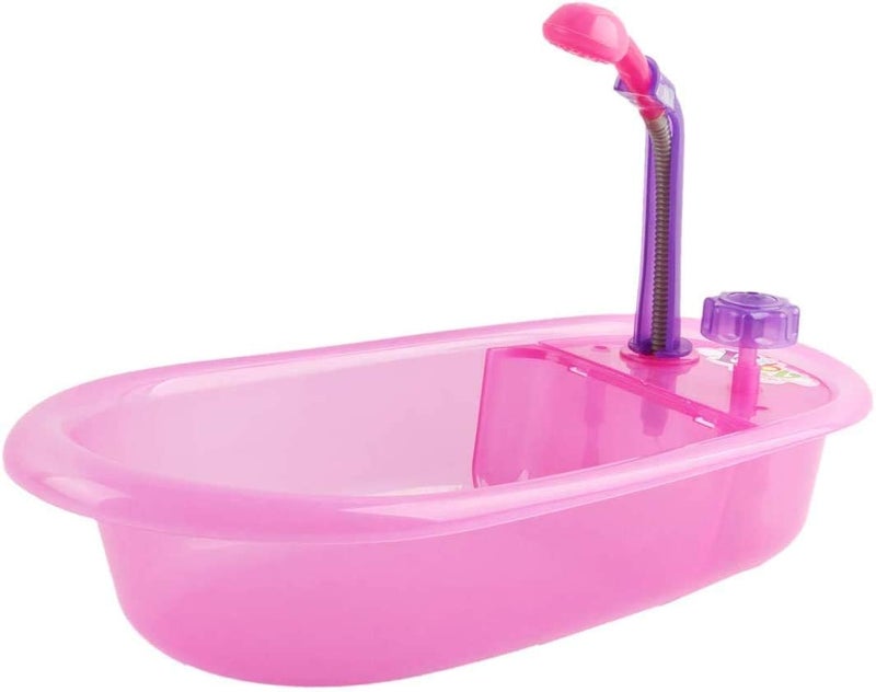 deAO Baby Doll Set,13 Inch Bath Time Baby Doll Playset with Working Shower Spray and Accessories for Kids,Baby Doll and Accessories with Bath Set, Great Pretend Play Toys for Girls - Image 4