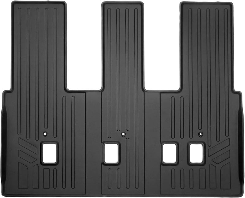 SMARTLINER All Weather Custom Fit Black 3rd Row Floor Mat Liner Set for 2022-2023 Kia Carnival MPV (8 Passenger Models) - Image 1