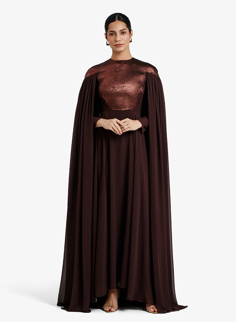 CHASE Elegance Draped Maxi Dress - Image 1