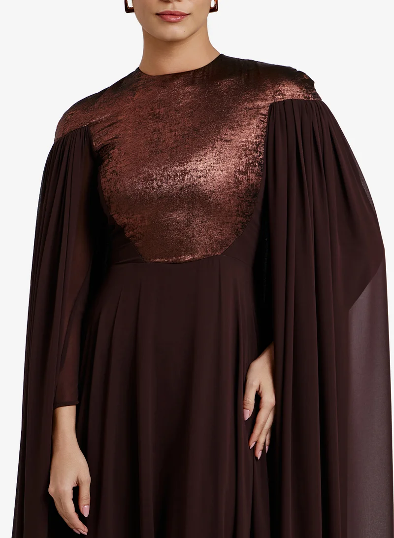 CHASE  Elegance Draped Maxi Dress for Women | Best Price UAE