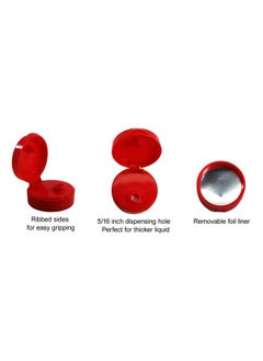 Pinnacle Mercantile Plastic Condiment Squeeze Bottles Dispensing With Red Flip Top Hinged Cap Large 32 Oz Empty Set Of 4  - Image 5