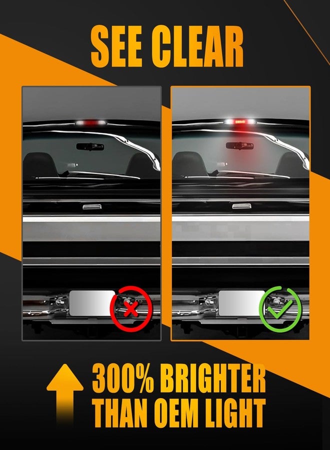 LESAUCE 2025 Upgraded Third Brake Light Smoked Compatible with 1992-1997 Ford F150 F250 F350 Bronco 3rd Brake lights, Rear Cab Brake Light, High Mount Brake Light with Seal Gasket, IP68 Waterprooof - Image 3