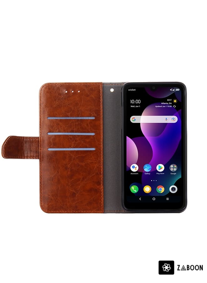 Zaboon Protective Case For Samsung Galaxy M54 5G Geometric Stitching Leather - Image 2