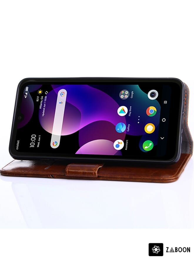 Zaboon Protective Case For Samsung Galaxy M54 5G Geometric Stitching Leather - Image 3