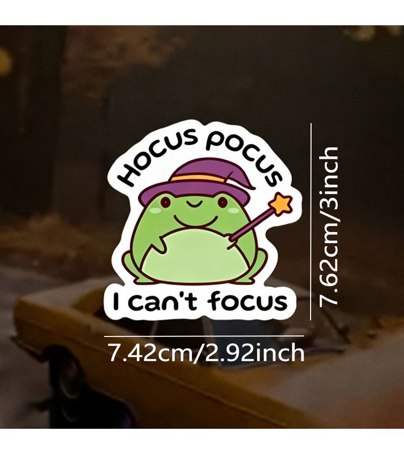 10 ملصقات فينيل مضحكة من نوع Hocus Pocus ملصقات مسلية لـ ADHD لأجهزة الكمبيوتر المحمولة وزجاجات المياه والسيارات غير لامعة ومتينة - Image 5