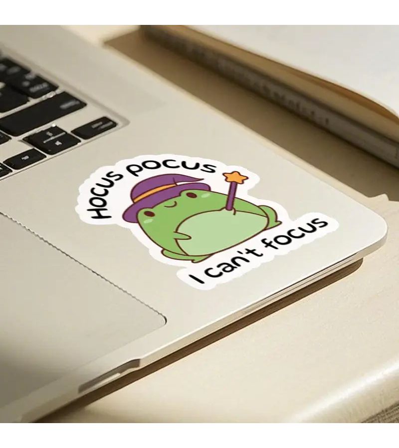 10 ملصقات فينيل مضحكة من نوع Hocus Pocus ملصقات مسلية لـ ADHD لأجهزة الكمبيوتر المحمولة وزجاجات المياه والسيارات غير لامعة ومتينة - Image 3