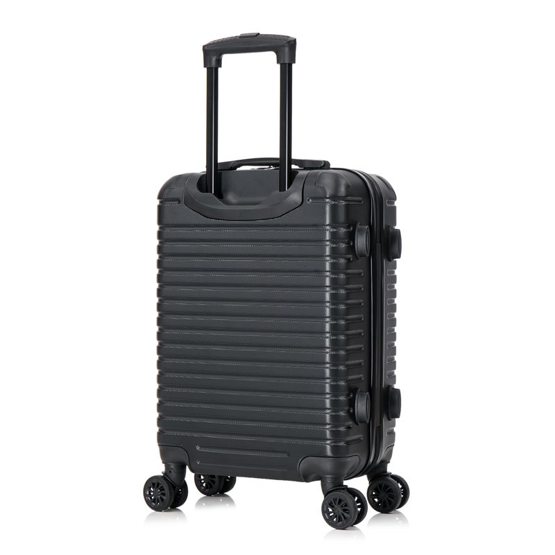 InUSA DEEP Luggage with GEL Handle | Spacious Traveling Suitcases, Travel Suitcase with Dual Spinner Wheels and Studs | 20 Inch Carry On Hardside Luggage | Black - Image 5