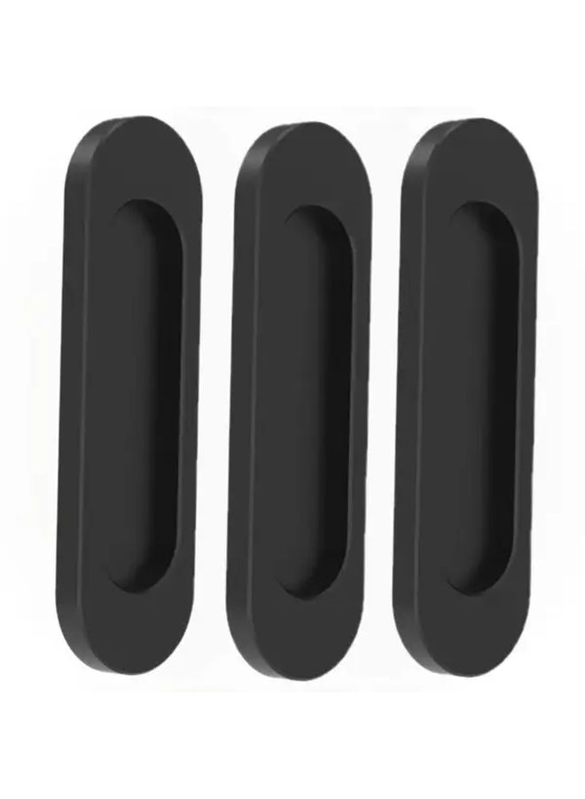 3Pcs Gray Self Adhesive Door Handles 5 8 Inch Drill Free Pulls For Sliding Doors - Image 1