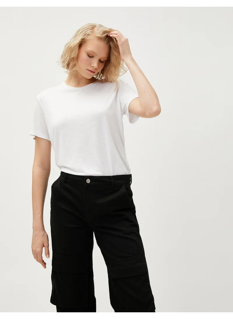 كوتون Basic Modal T-Shirt Short Sleeve