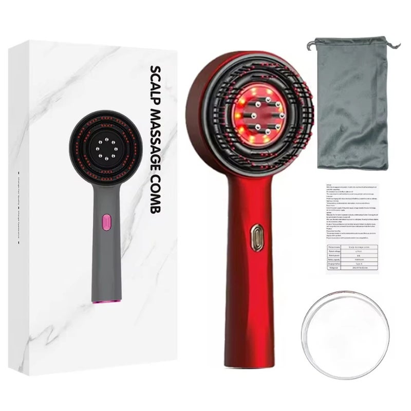 HailiCare Scalp Massage Comb with Red Light, Electric Hair Scalp Massager with 3 Modes, Rechargeable 6ml Serum Applicator Tool - Image 1