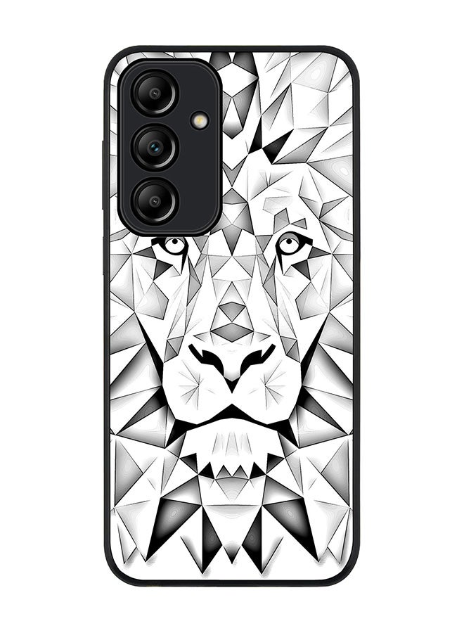 Stylizedd Rugged Black Edge Case for Samsung Galaxy A55, Slim fit Soft Case Flexible Rubber Edges Anti Drop TPU Gel Thin Cover -  Poly Lion - Image 1