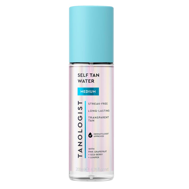 Tanologist Medium Self Tan Water, Clear Self Tanning Water, Streak-Free Tanning Mist, Natural Bronze, No Fake Tan Smell, Long Lasting, Clean Ingredients, 6.76 fl. oz/200 ml Bottle - Image 1