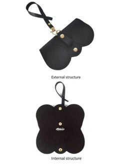 Generic Glasses Storage Case Portable Sunglasses Storage Bag Can Hang Glasses Bag Black  - Image 4