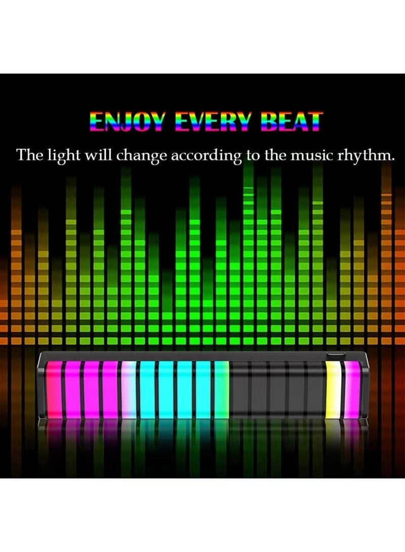 RGB Sound Active Mini Car Interior Ambient LED Light, ON/Off Button, Vent Clamp Fixation Type-C USB Cable, Car Lighting Accessories - Image 3