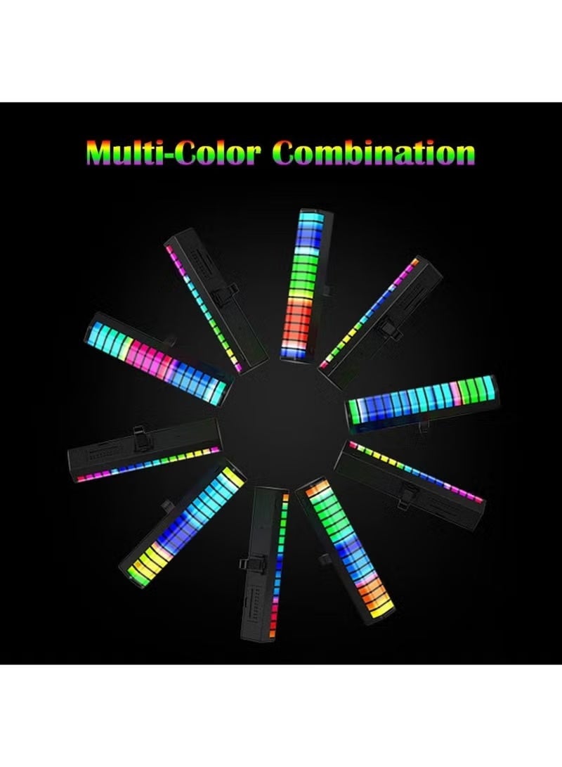 RGB Sound Active Mini Car Interior Ambient LED Light, ON/Off Button, Vent Clamp Fixation Type-C USB Cable, Car Lighting Accessories - Image 4