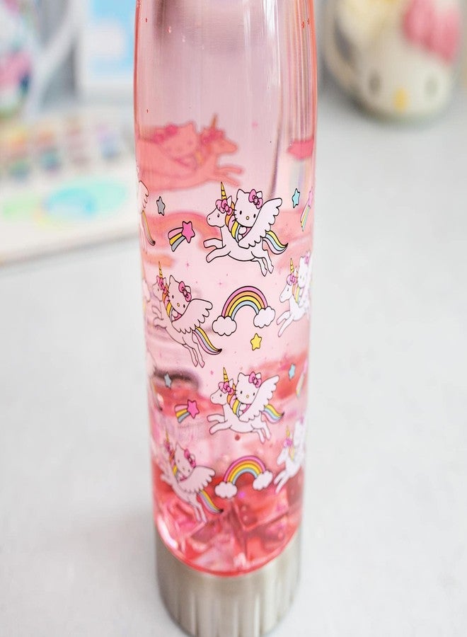 Silver Buffalo Sanrio Hello Kitty Unicorn Rainbow Toss Plastic Water Bottle With Screw-Top Lid | Large Sports Jug For Gym, Work | Holds 20 Ounces - Image 5