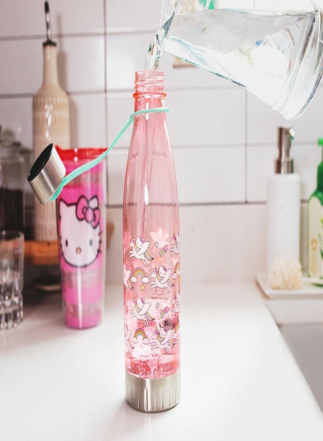 Silver Buffalo Sanrio Hello Kitty Unicorn Rainbow Toss Plastic Water Bottle With Screw-Top Lid | Large Sports Jug For Gym, Work | Holds 20 Ounces - Image 4