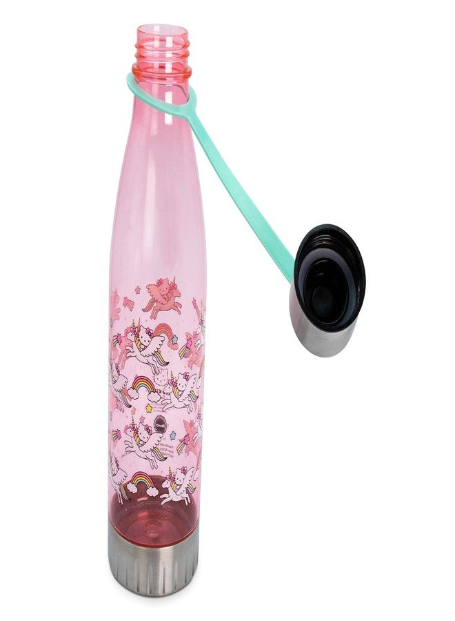 Silver Buffalo Sanrio Hello Kitty Unicorn Rainbow Toss Plastic Water Bottle With Screw-Top Lid | Large Sports Jug For Gym, Work | Holds 20 Ounces - Image 3