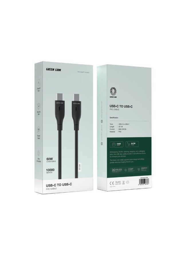 green lion type-c to type-c pvc cable (1m) - Image 1