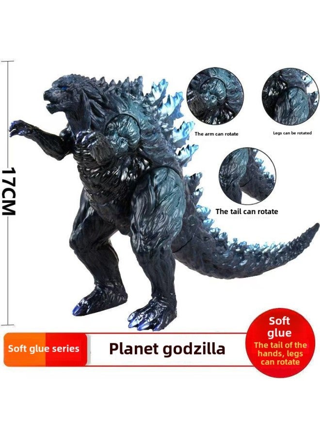 Super Large Medium Nuclear Explosion Godzilla Monster Soft Rubber Godzilla Not Bad For Children Superman Toy Model Hand-made-Color:Nuclear Energy Red Lotus Long Tail Godzilla-15cm  - Image 4
