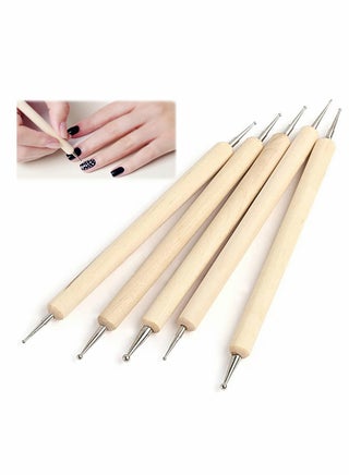 Nail Dotting Pen Nail Art Brushes Wood Double Ended Fine Nail Liner Brush Dotting Pen Nail Detail Drawing Tools, Ball Tip Clay Tools Sculpting Stylus, Art Dotting Tools for Nail Art, 5 Pcs - pzsku/Z53CC620A5E844E7F3274Z/45/_/1697019351/b215cba2-773d-4a7e-8b10-08d37addce50