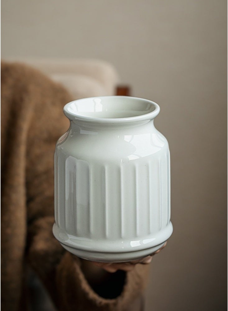 Utensil Holder Cooking Utensil Holder for Kitchen Counter Ceramic Utensil Crock for Countertop Utensil Crocks Vase Kitchen Decor Multifunctional Universal Branch Bright White - Image 1