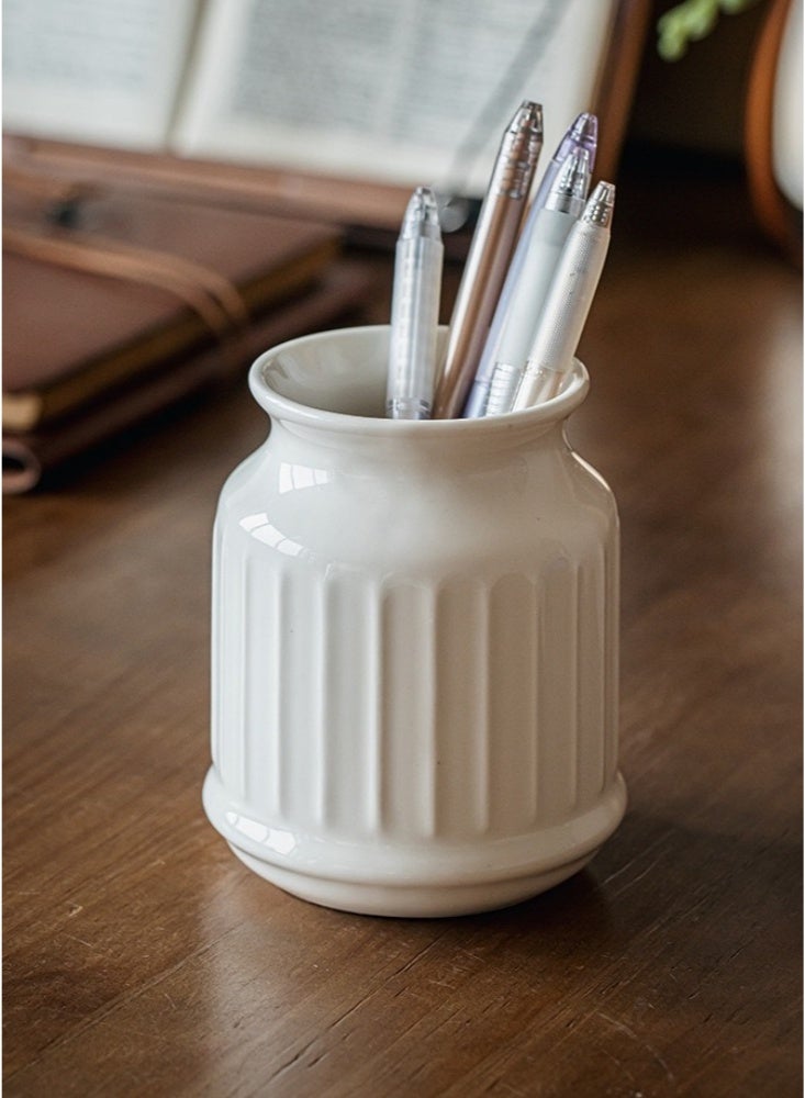 Utensil Holder Cooking Utensil Holder for Kitchen Counter Ceramic Utensil Crock for Countertop Utensil Crocks Vase Kitchen Decor Multifunctional Universal Branch Bright White - Image 5