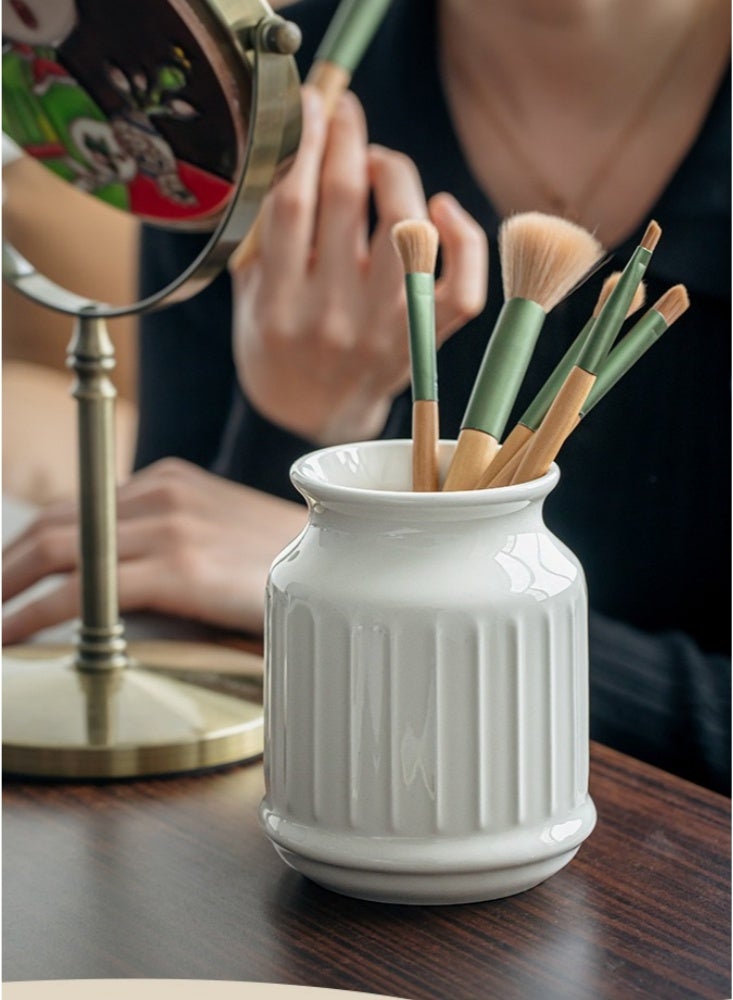 Utensil Holder Cooking Utensil Holder for Kitchen Counter Ceramic Utensil Crock for Countertop Utensil Crocks Vase Kitchen Decor Multifunctional Universal Branch Bright White - Image 4