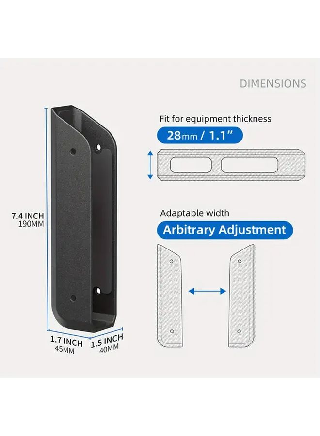 2 Pcs Universal Laptop Stand Wall Mounted Or Under Desk With Adhesive Screws - Image 5