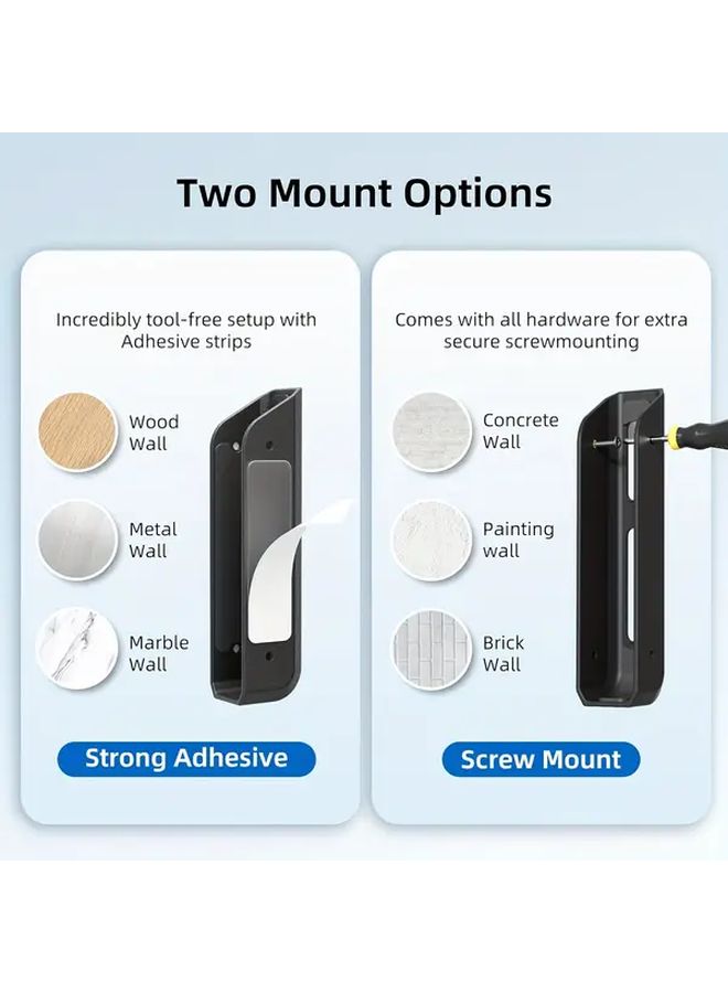 2 Pcs Universal Laptop Stand Wall Mounted Or Under Desk With Adhesive Screws - Image 4