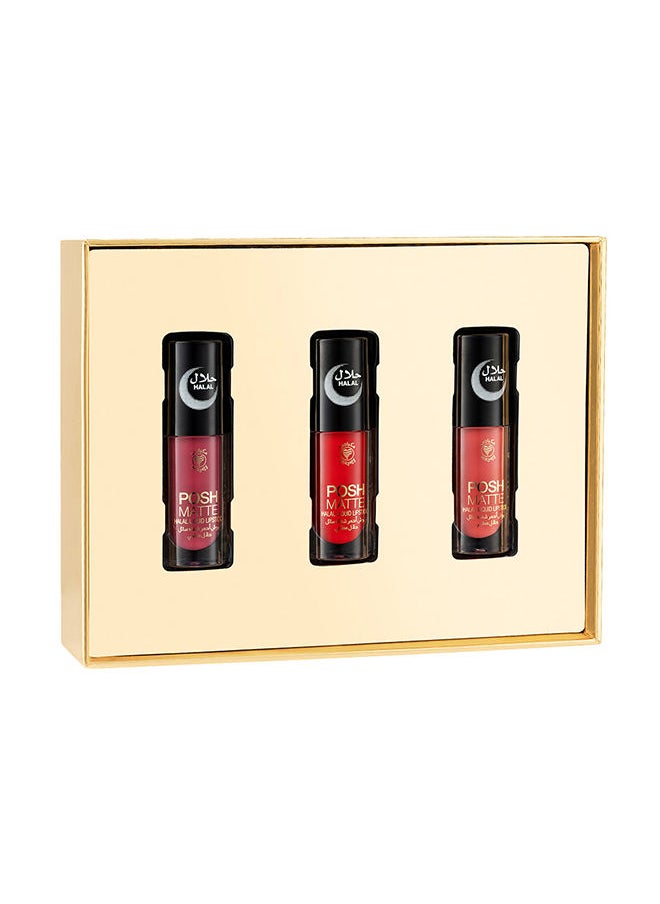 Mikyajy - Posh Matte Trio Halal Liquid Lipstick (Medium) - Image 1
