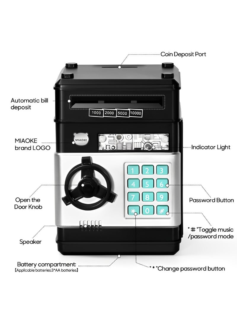 REOCLE Electronic Password Code Money Banks ATM Banks Box Coin Bank Automatic Paper Money Scroll Saving Box Great Gift for Kids  - Image 4