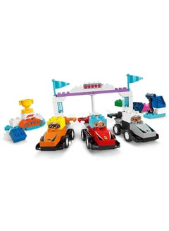 LEGO LEGO Duplo Town F1 Team Race Cars & Drivers Building Toy Set 10445  - Image 4
