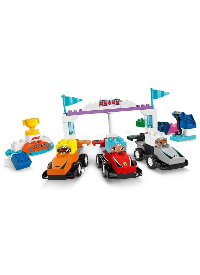 LEGO LEGO Duplo Town F1 Team Race Cars & Drivers Building Toy Set 10445  - Image 4