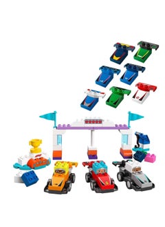 LEGO LEGO Duplo Town F1 Team Race Cars & Drivers Building Toy Set 10445  - Image 2