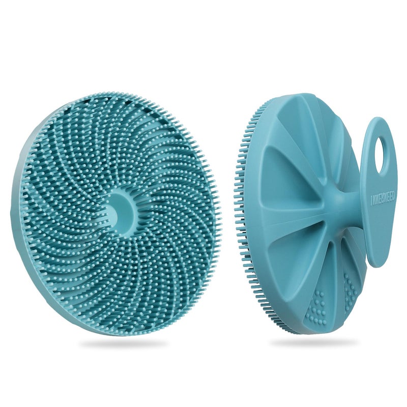 INNERNEEDÂ® More Hygienic Silicone Body Scrubber Exfoliating & Massaging Shower Brush, Bathing Tool, for All Skin Types, Lathers Well, Longer Service Life (Dark Green) - Image 1