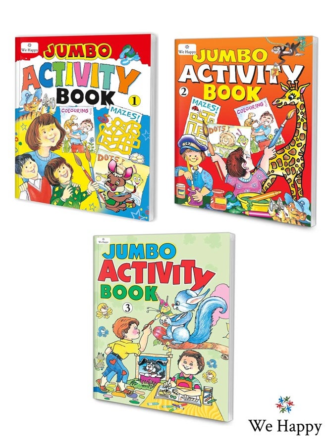 We Happy Pack of 6 We Happy Jumbo Coloring and Activity Books Educational and Fun Learning Activities for Kids with different Challenges Drawings and Enjoyable Games  - Image 2