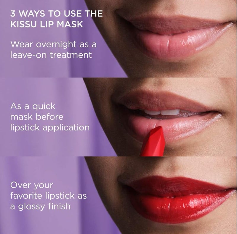 TATCHA قناع شفاه تاتشا كيسو | مقشر شفاه ليلي لزيادة حجم وترطيب الشفاه، 9.0 غرام | 0.32 أونصة - Image 3