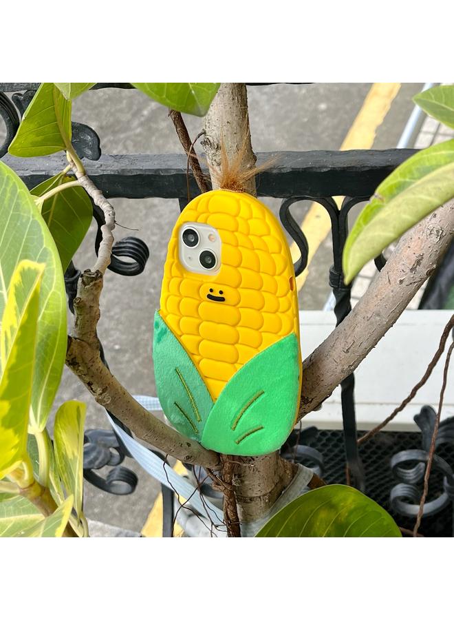 S-TOP Case For iPhone 15 Cartoon 3D Corn Silicone Phone Case - Image 4