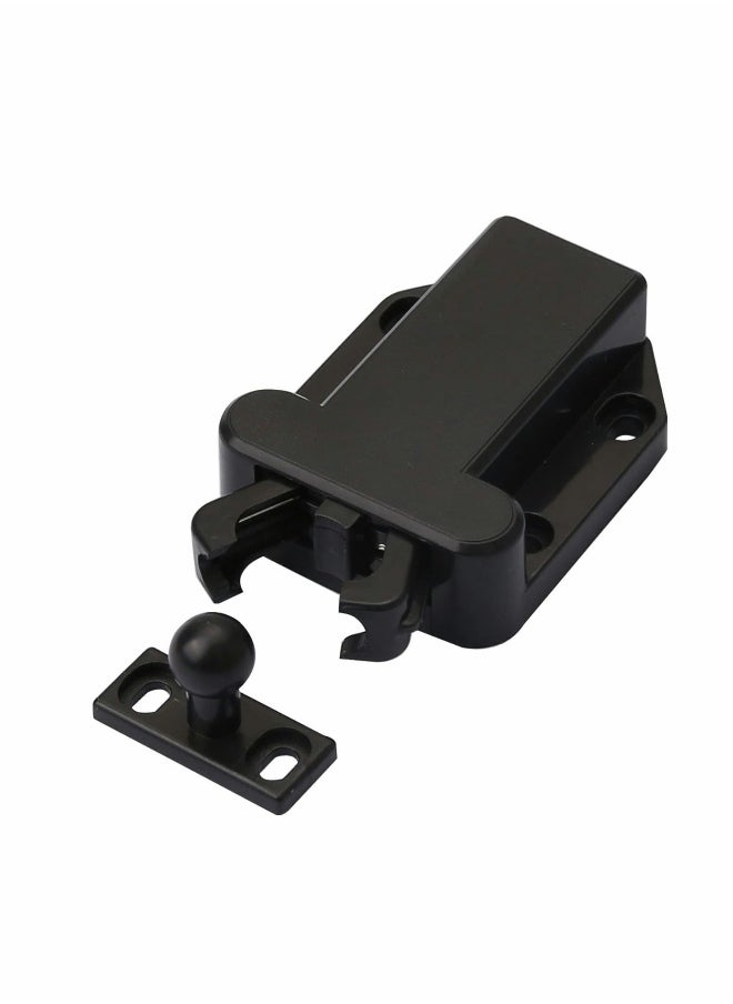 Generic - Touch Release Catch Latch, Black Push To Open Catch Lock With Automatic Pop-up Function Cabinet Lock, ABS Push Latch For Cupboard And Drawer - Image 1