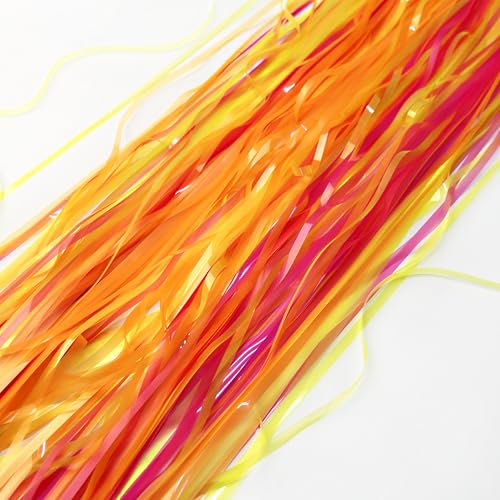 Fayoo Glow in The Dark Tinsel Curtains 2 Pack - 3.3x6.6ft UV Reactive ‌Fluorescent Party Backdrop for Neon, Birthday, Pride Decorations, Pre-Taped, Lightweight Waterproof - Image 5