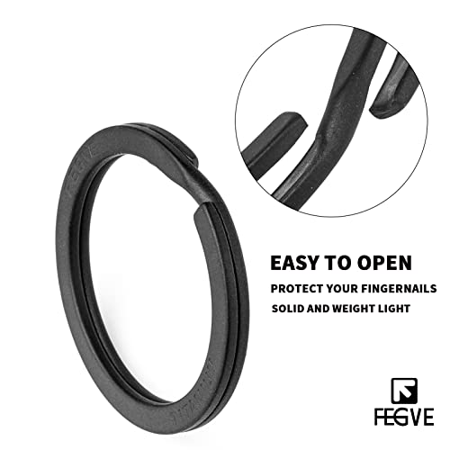 FEGVE Titanium Key Chain Rings Split Rings 4 Pack – Durable, Lightweight and Corrosion-Resistant Keyrings for Home & Car Keys - Image 3