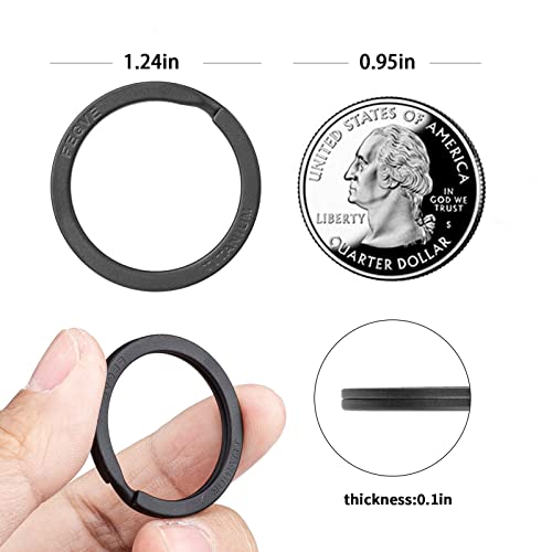 FEGVE Titanium Key Chain Rings Split Rings 4 Pack – Durable, Lightweight and Corrosion-Resistant Keyrings for Home & Car Keys - Image 2