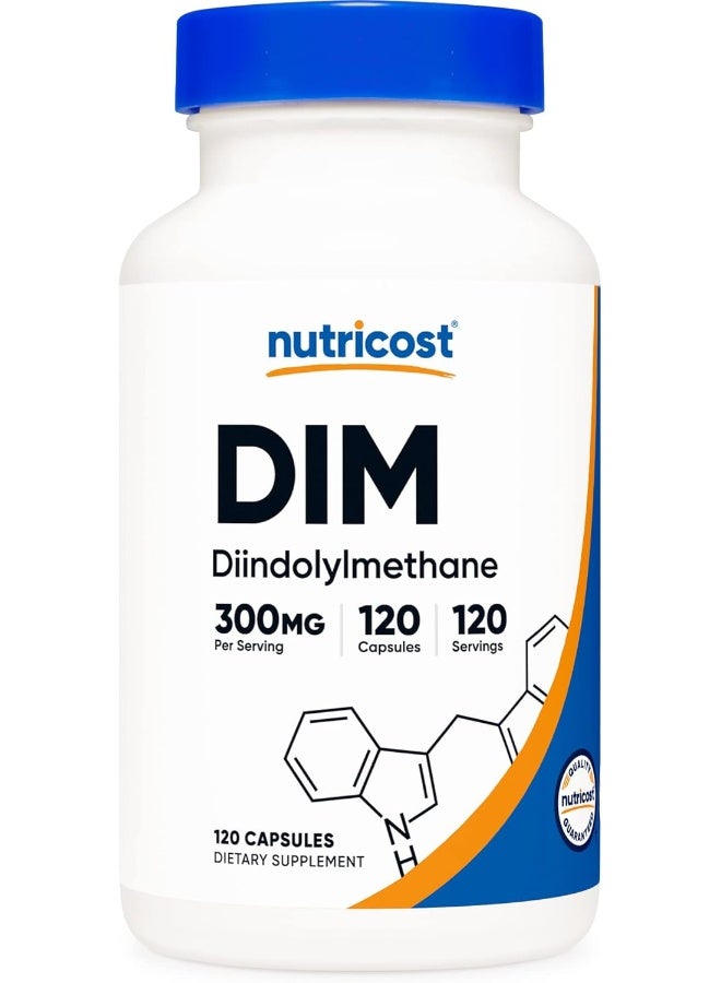 Nutricost Diindolylmethane Plus BioPerine Capsules - 300mg, 120 Capsules - Image 1