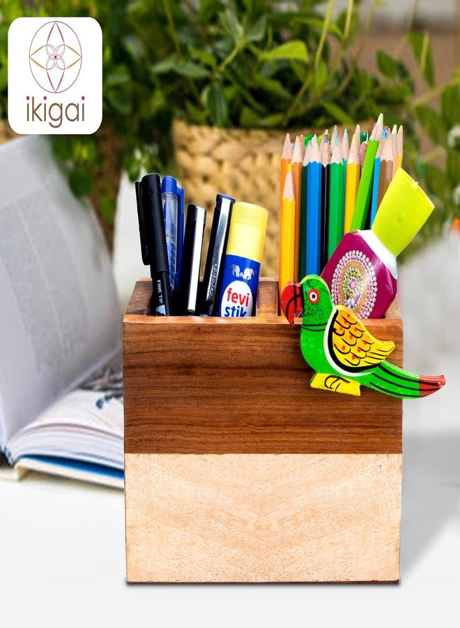 IKIGAI حامل أدوات مائدة خشبي من إيكيجاي. منظم متعدد الأغراض للملاعق، والمناديل الورقية، والقرطاسية - Image 4
